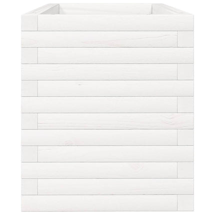 plantekasse 90x40x45,5 cm massivt fyrretræ hvid