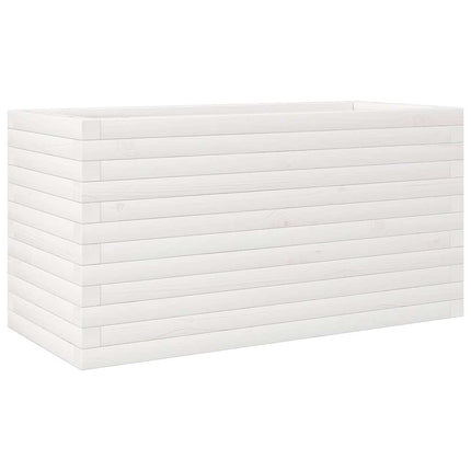 plantekasse 90x40x45,5 cm massivt fyrretræ hvid