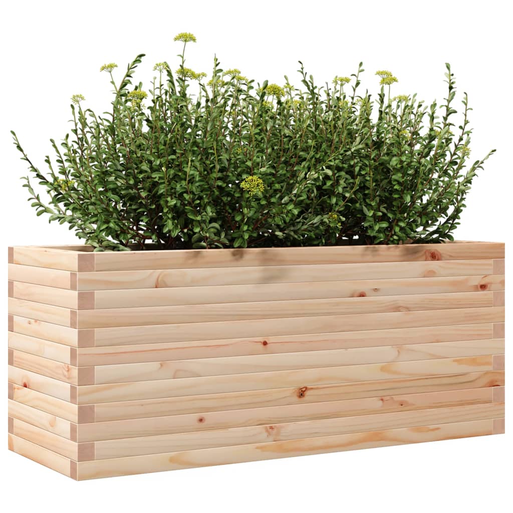 plantekasse 110x40x45,5 cm massivt fyrretræ