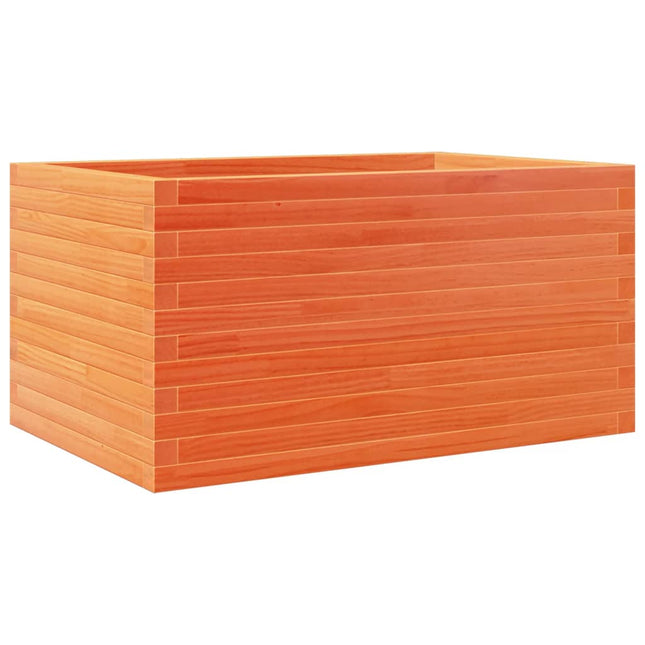 plantekasse 90x60x45,5 cm massivt fyrretræ gyldenbrun