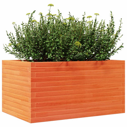 plantekasse 90x60x45,5 cm massivt fyrretræ gyldenbrun