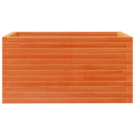 plantekasse 90x60x45,5 cm massivt fyrretræ gyldenbrun