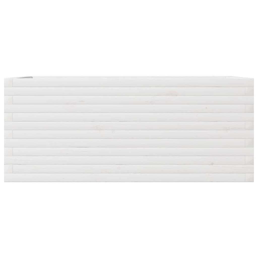 plantekasse 110x60x45,5 cm massivt fyrretræ hvid
