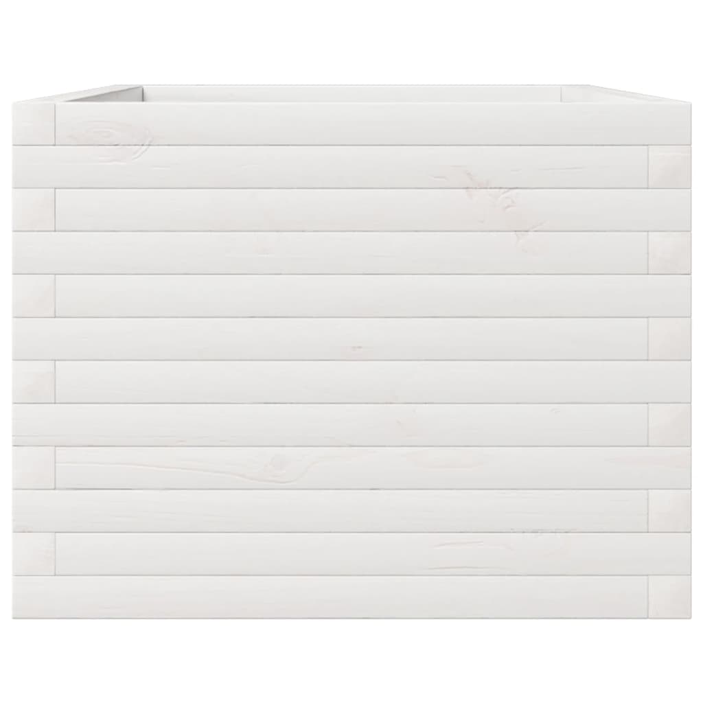 plantekasse 110x60x45,5 cm massivt fyrretræ hvid