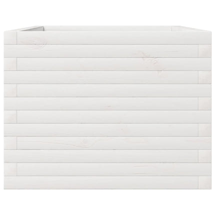plantekasse 110x60x45,5 cm massivt fyrretræ hvid