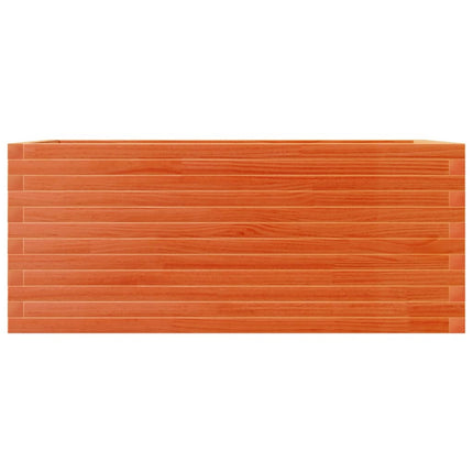plantekasse 110x60x45,5 cm massivt fyrretræ gyldenbrun