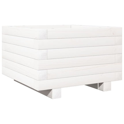 plantekasse 40x40x26,5 cm massivt fyrretræ hvid