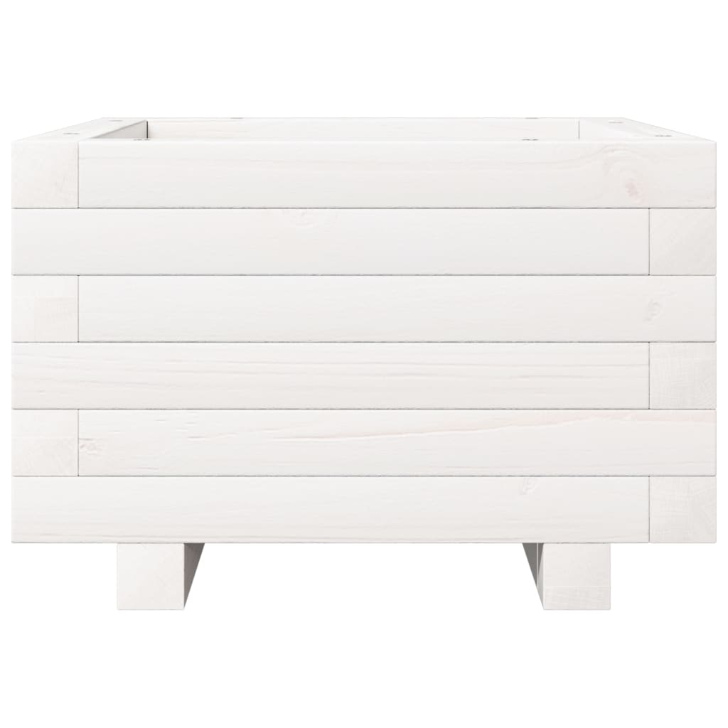 plantekasse 40x40x26,5 cm massivt fyrretræ hvid