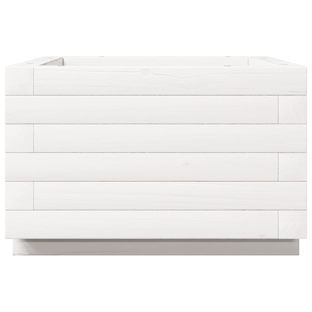 plantekasse 40x40x26,5 cm massivt fyrretræ hvid