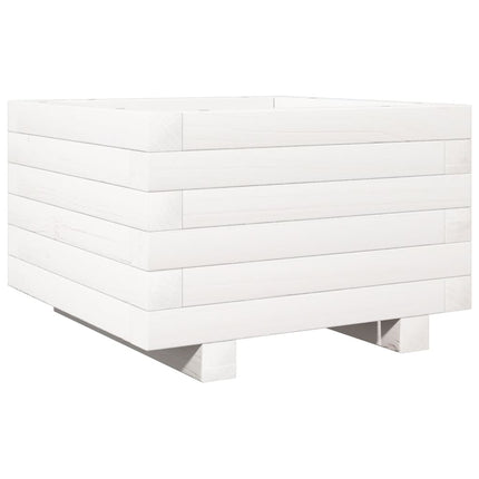 plantekasse 40x40x26,5 cm massivt fyrretræ hvid