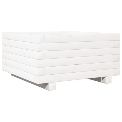 plantekasse 50x50x26,5 cm massivt fyrretræ hvid