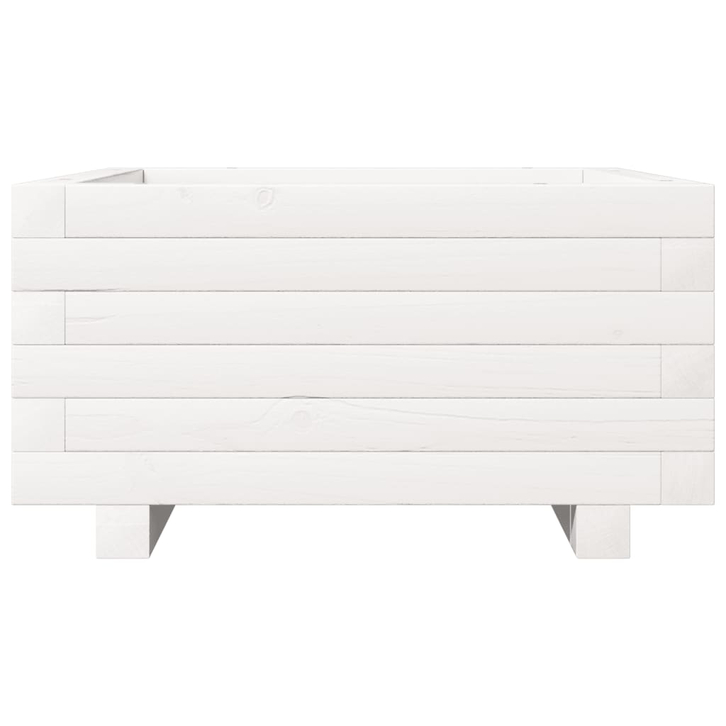 plantekasse 50x50x26,5 cm massivt fyrretræ hvid