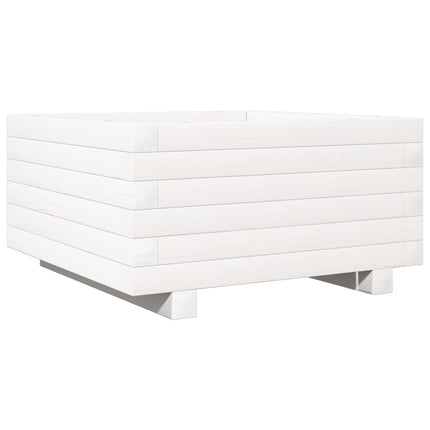 plantekasse 50x50x26,5 cm massivt fyrretræ hvid