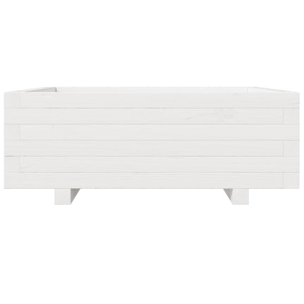 plantekasse 70x70x26,5 cm massivt fyrretræ hvid