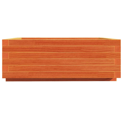 plantekasse 70x70x26,5 cm massivt fyrretræ gyldenbrun