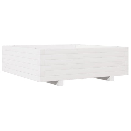 plantekasse 80x80x26,5 cm massivt fyrretræ hvid