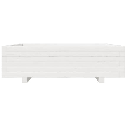 plantekasse 90x90x26,5 cm massivt fyrretræ hvid