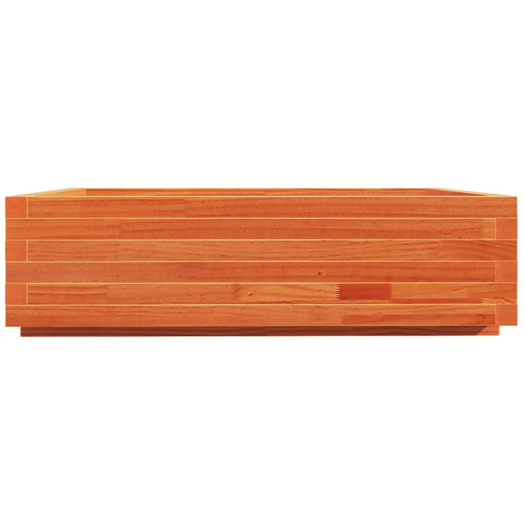 plantekasse 90x90x26,5 cm massivt fyrretræ gyldenbrun