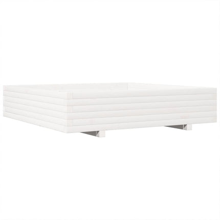 plantekasse 110x110x26,5 cm massivt fyrretræ hvid