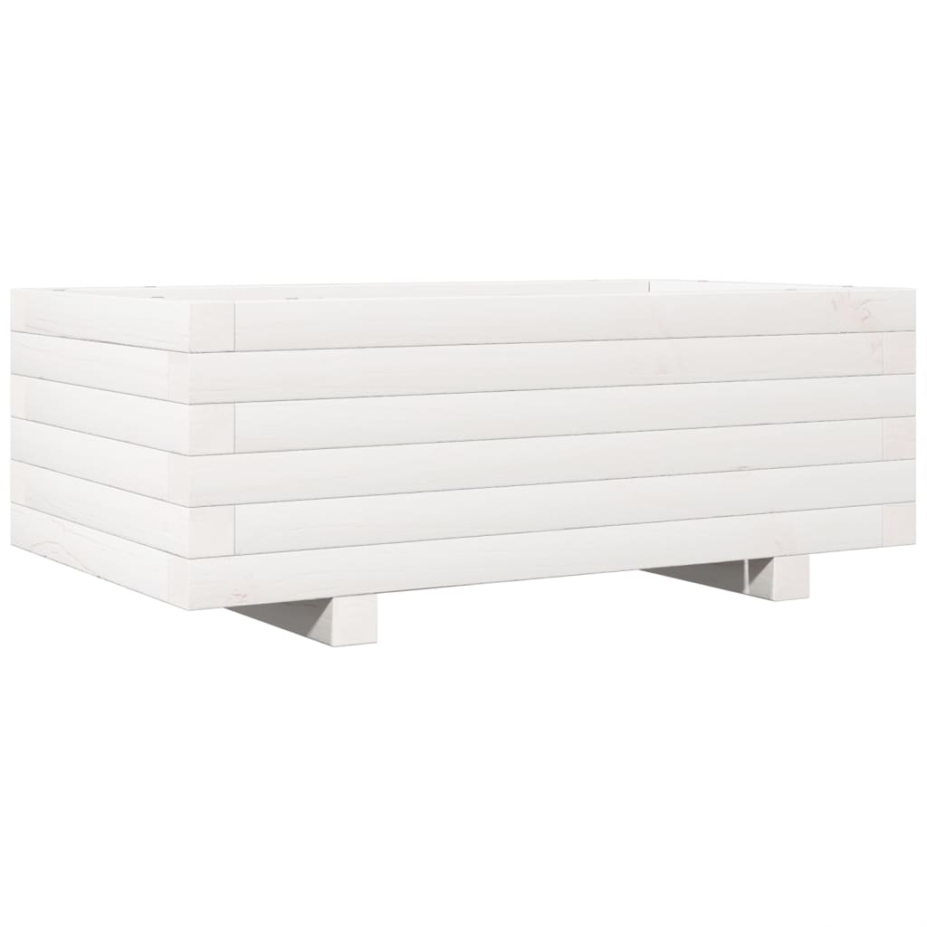 plantekasse 70x40x26,5 cm massivt fyrretræ hvid