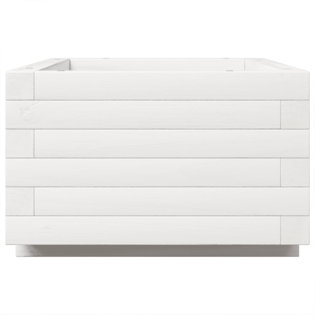 plantekasse 70x40x26,5 cm massivt fyrretræ hvid