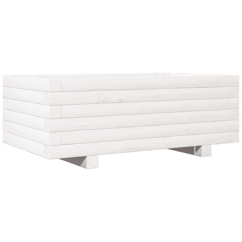 plantekasse 70x40x26,5 cm massivt fyrretræ hvid