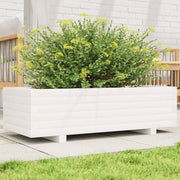 plantekasse 90x40x26,5 cm massivt fyrretræ hvid