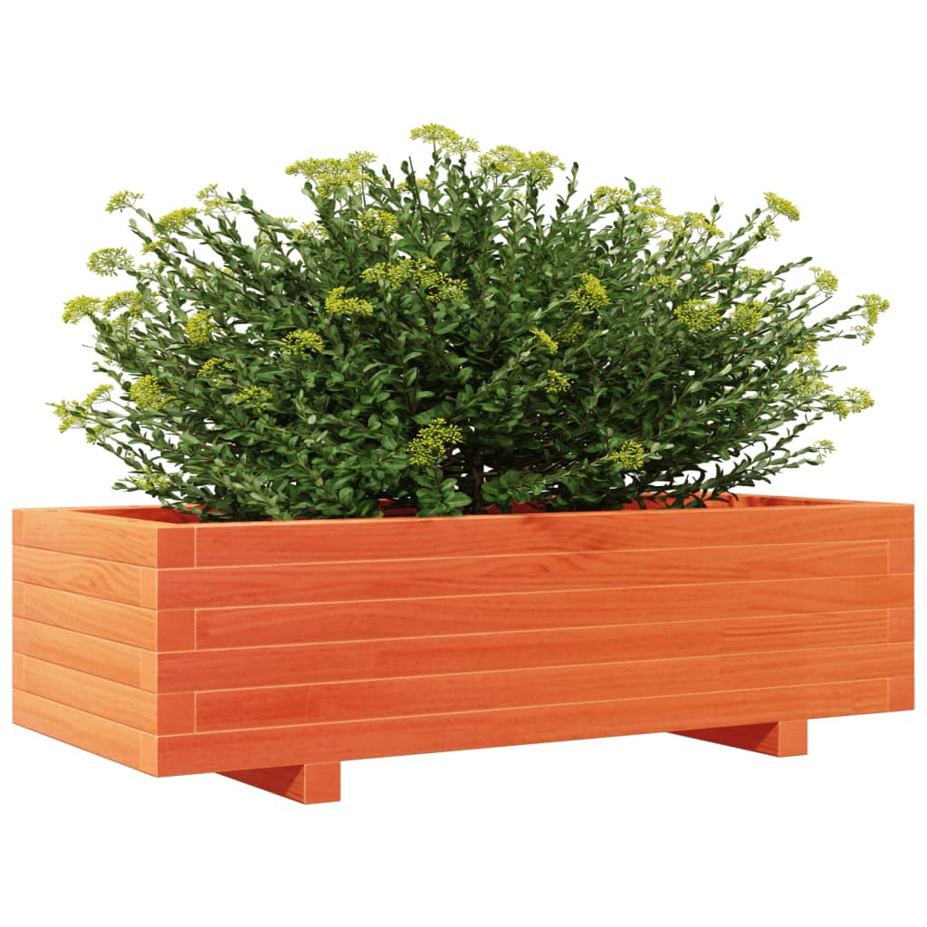 plantekasse 90x40x26,5 cm massivt fyrretræ gyldenbrun