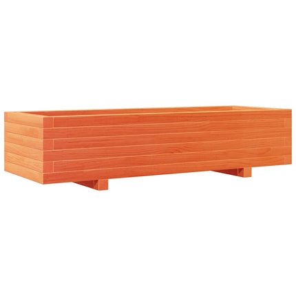 plantekasse 110x40x26,5 cm massivt fyrretræ gyldenbrun