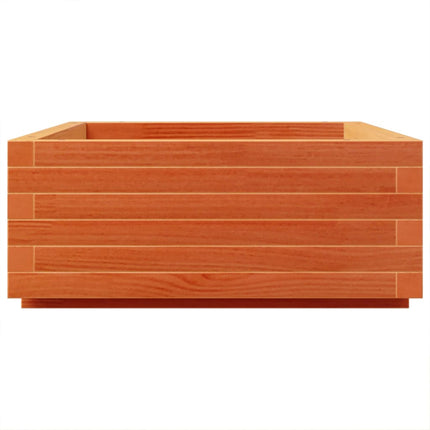 plantekasse 90x60x26,5 cm massivt fyrretræ gyldenbrun