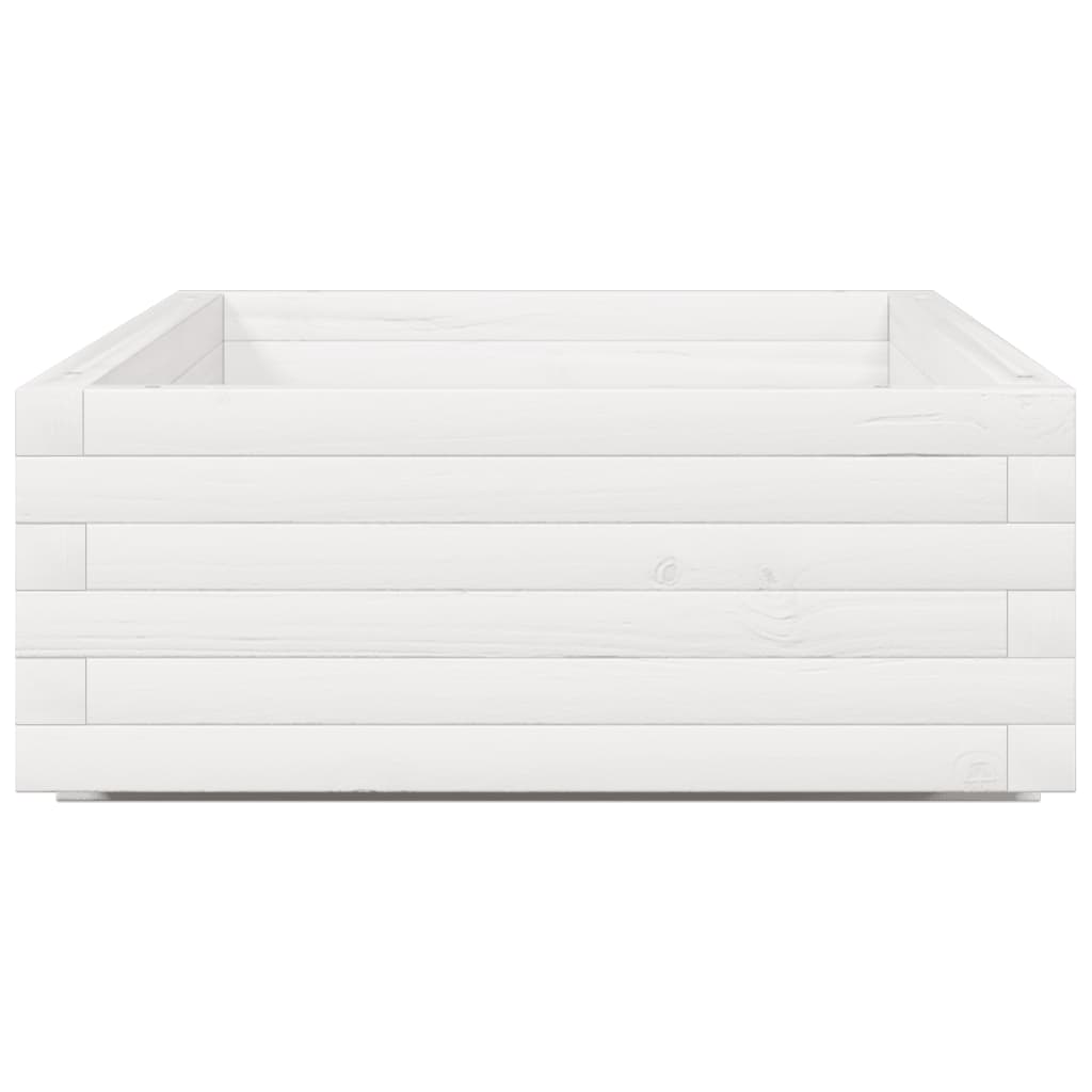 plantekasse 110x60x26,5 cm massivt fyrretræ hvid