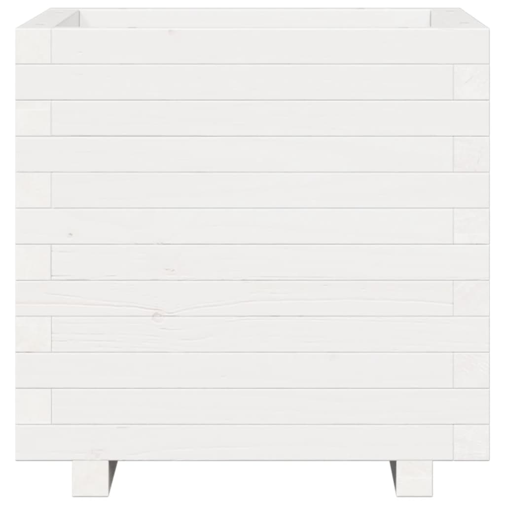 plantekasse 50x50x49,5 cm massivt fyrretræ hvid