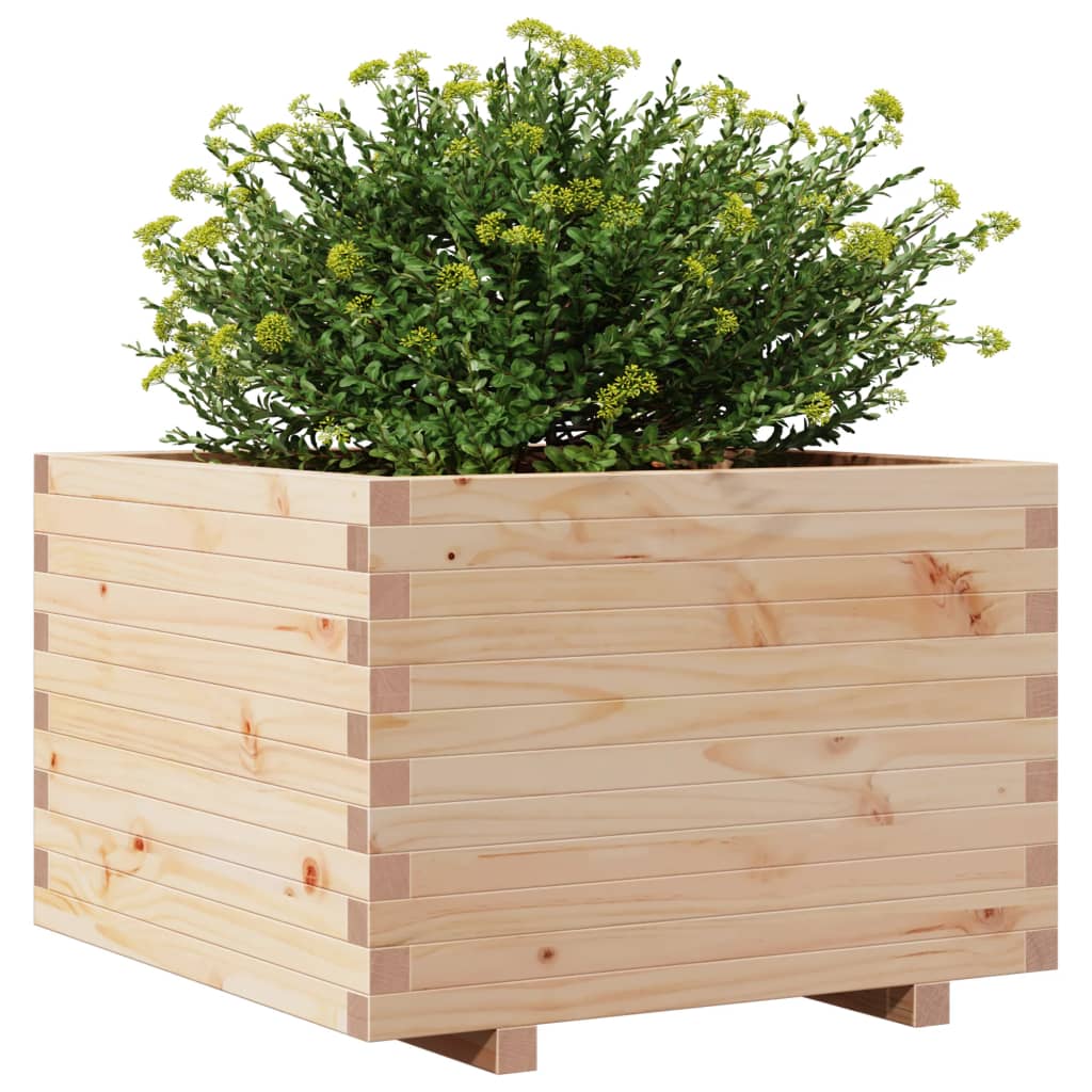 plantekasse 70x70x49,5 cm massivt fyrretræ
