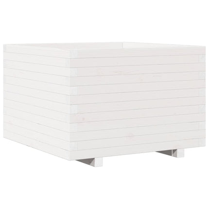 plantekasse 70x70x49,5 cm massivt fyrretræ hvid