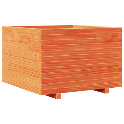 plantekasse 70x70x49,5 cm massivt fyrretræ gyldenbrun
