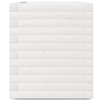 plantekasse 70x40x49,5 cm massivt fyrretræ hvid