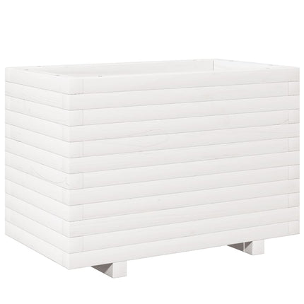 plantekasse 70x40x49,5 cm massivt fyrretræ hvid