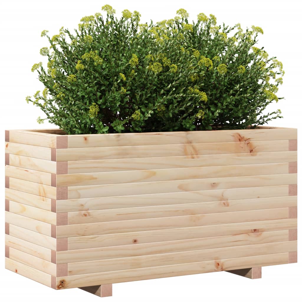 plantekasse 90x40x49,5 cm massivt fyrretræ