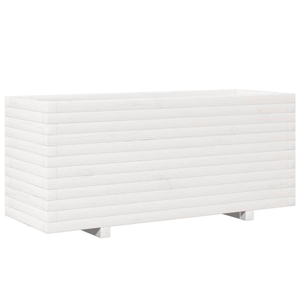 plantekasse 110x40x49,5 cm massivt fyrretræ hvid