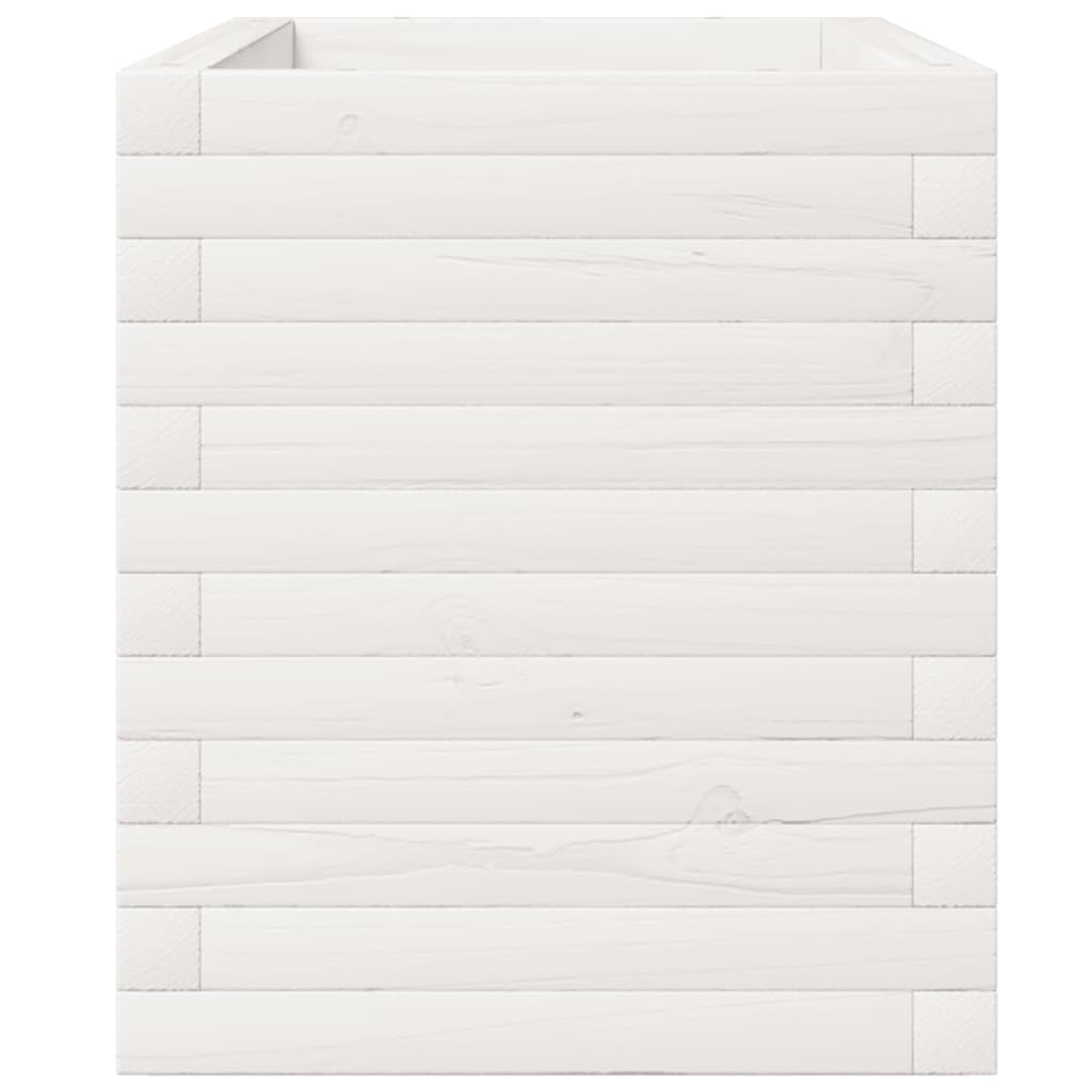 plantekasse 110x40x49,5 cm massivt fyrretræ hvid