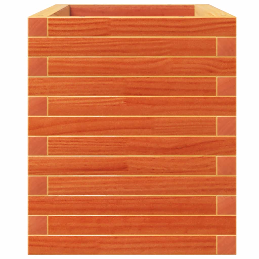 plantekasse 110x40x49,5 cm massivt fyrretræ gyldenbrun