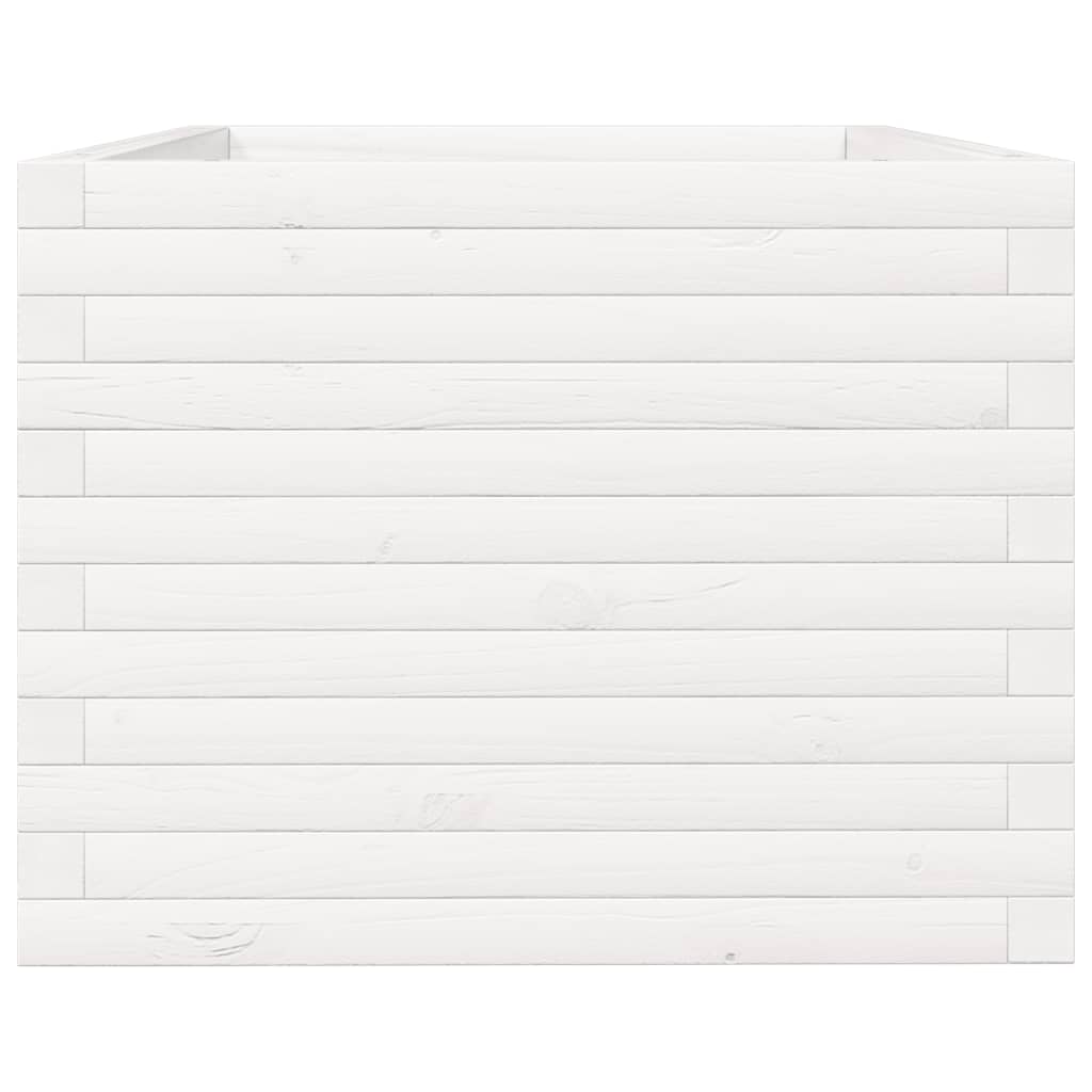 plantekasse 90x60x49,5 cm massivt fyrretræ hvid