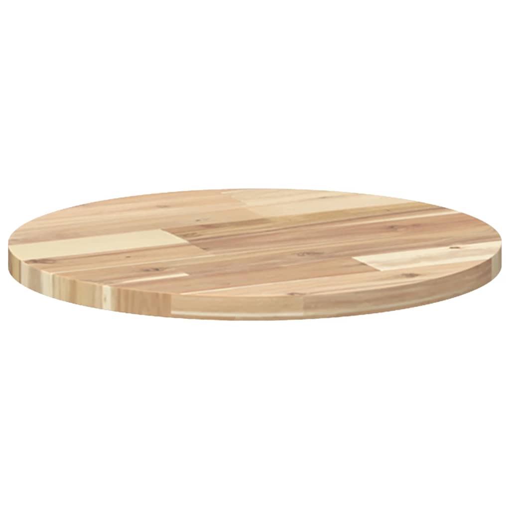 bordplade Ø40x2 cm rund massivt akacietræ