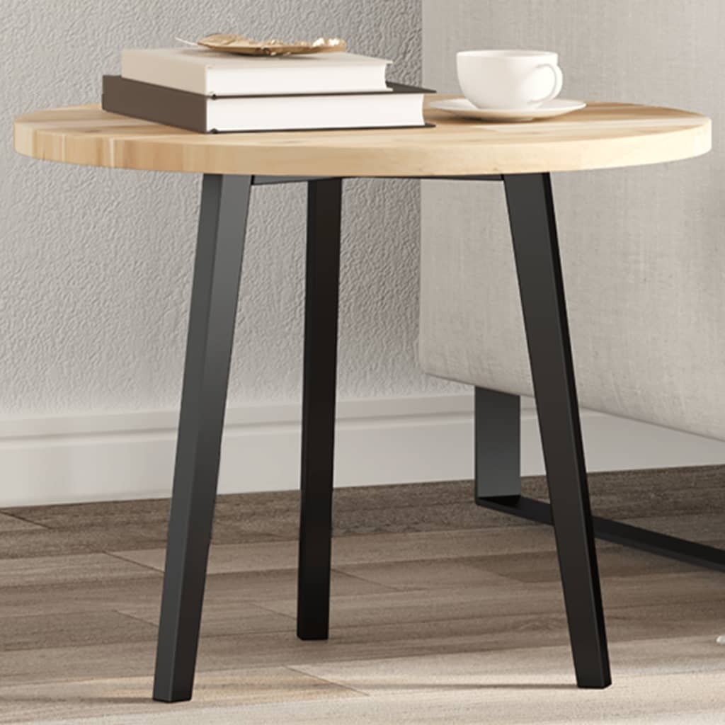 bordplade Ø50x2 cm massivt akacietræ rund billede
