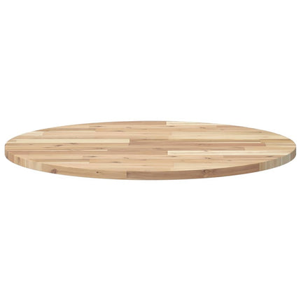 bordplade Ø70x2 cm rund massivt akacietræ