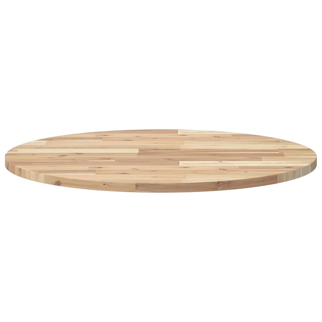bordplade Ø70x2 cm rund massivt akacietræ