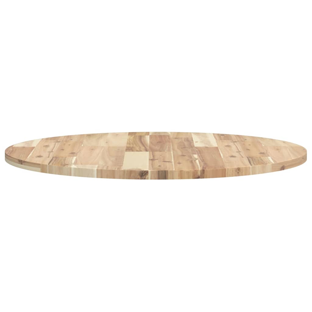 bordplade Ø70x2 cm rund massivt akacietræ