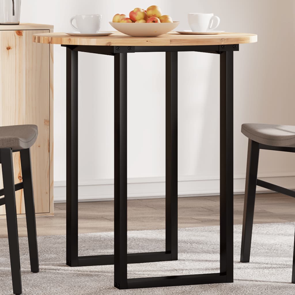 bordplade Ø70x2 cm rund massivt akacietræ