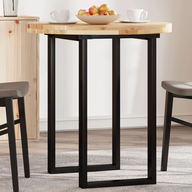 bordplade Ø70x4 cm rund massivt akacietræ