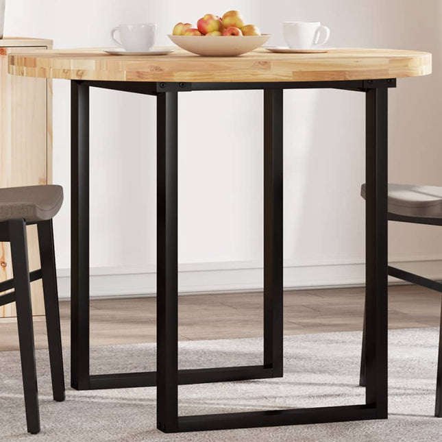bordplade Ø90x4 cm rund massivt akacietræ